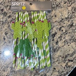 Spritz Straws Cactus 20 count